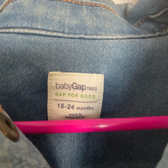 GAP Baby Denim Button Jacket - Size 18-24 - Picture 6 of 10